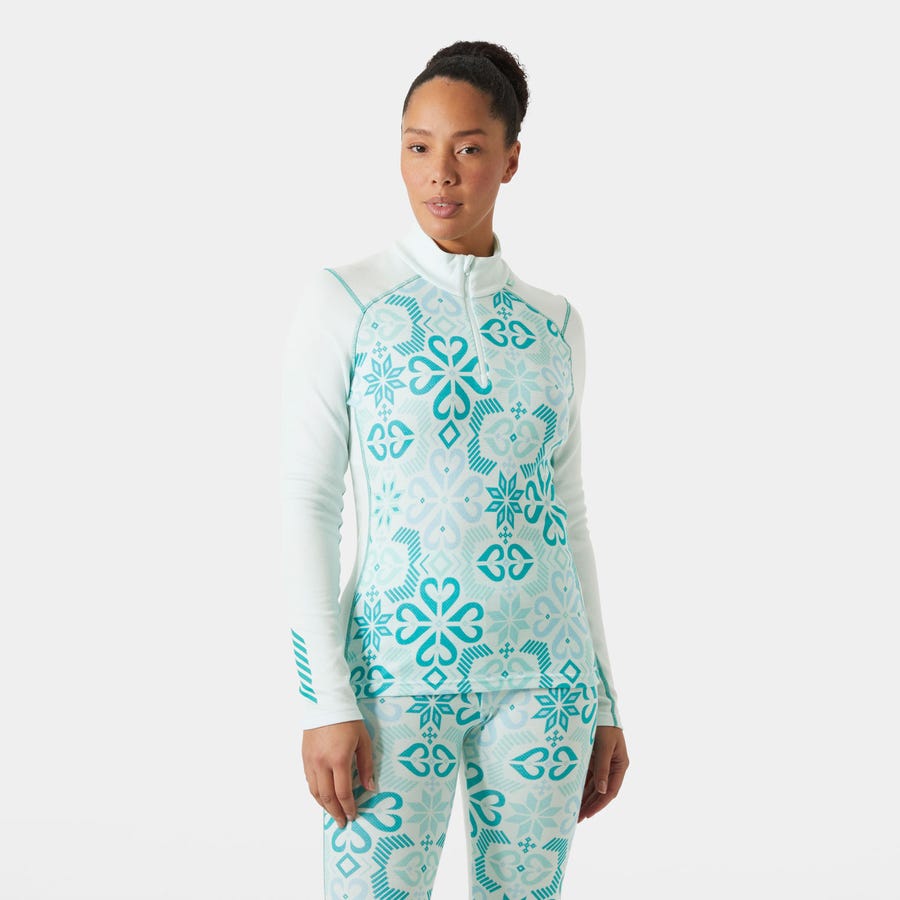 Women's LIFA Merino Midweight Graphic Half-Zip Base Layer