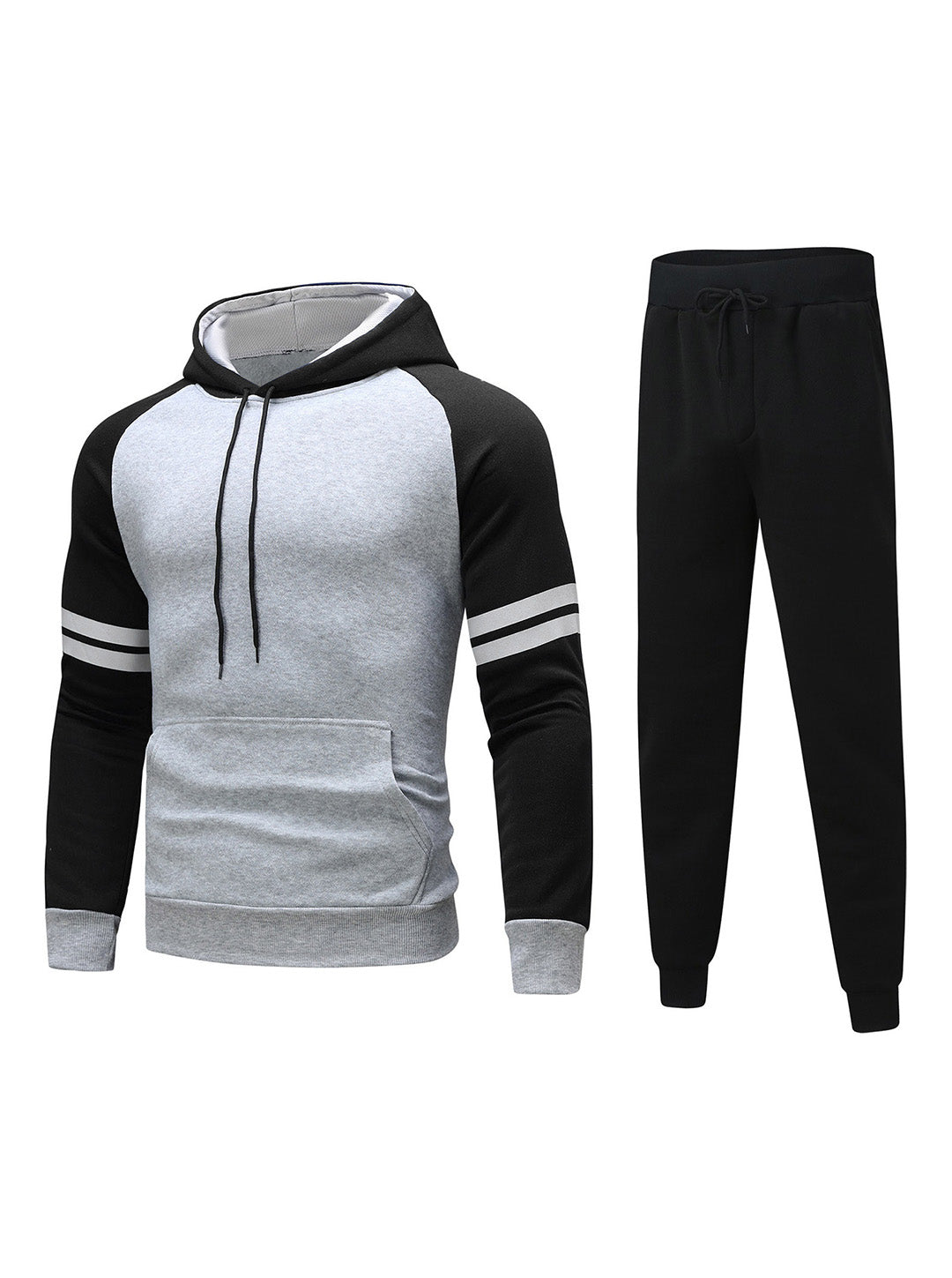 William Pullover mit Farbblock-Streifen und Hose