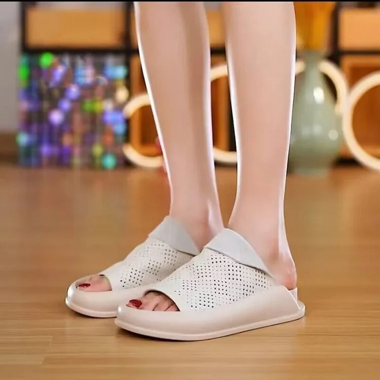 LetcloTM Damen Plateau-Slipper aus italienischem Leder