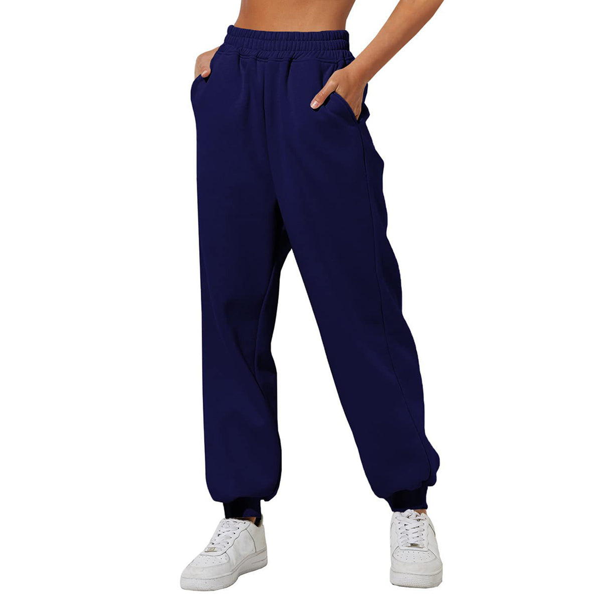 ✨Letzter Tag 69% RABATT✨Damen High Waist Baggy Sweatpants, lässige Jogger mit Taschen