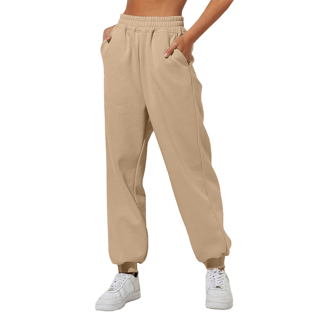 ✨Letzter Tag 69% RABATT✨Damen High Waist Baggy Sweatpants, lässige Jogger mit Taschen
