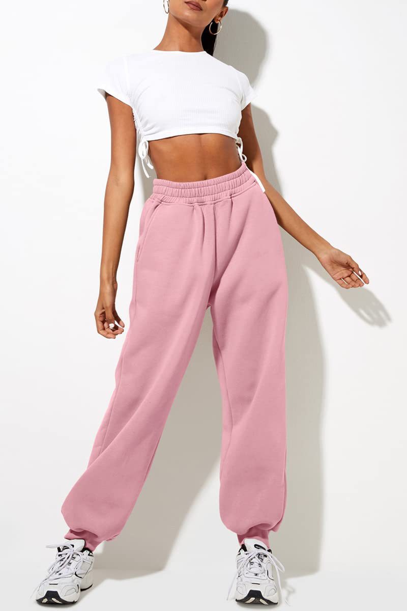 ✨Letzter Tag 69% RABATT✨Damen High Waist Baggy Sweatpants, lässige Jogger mit Taschen