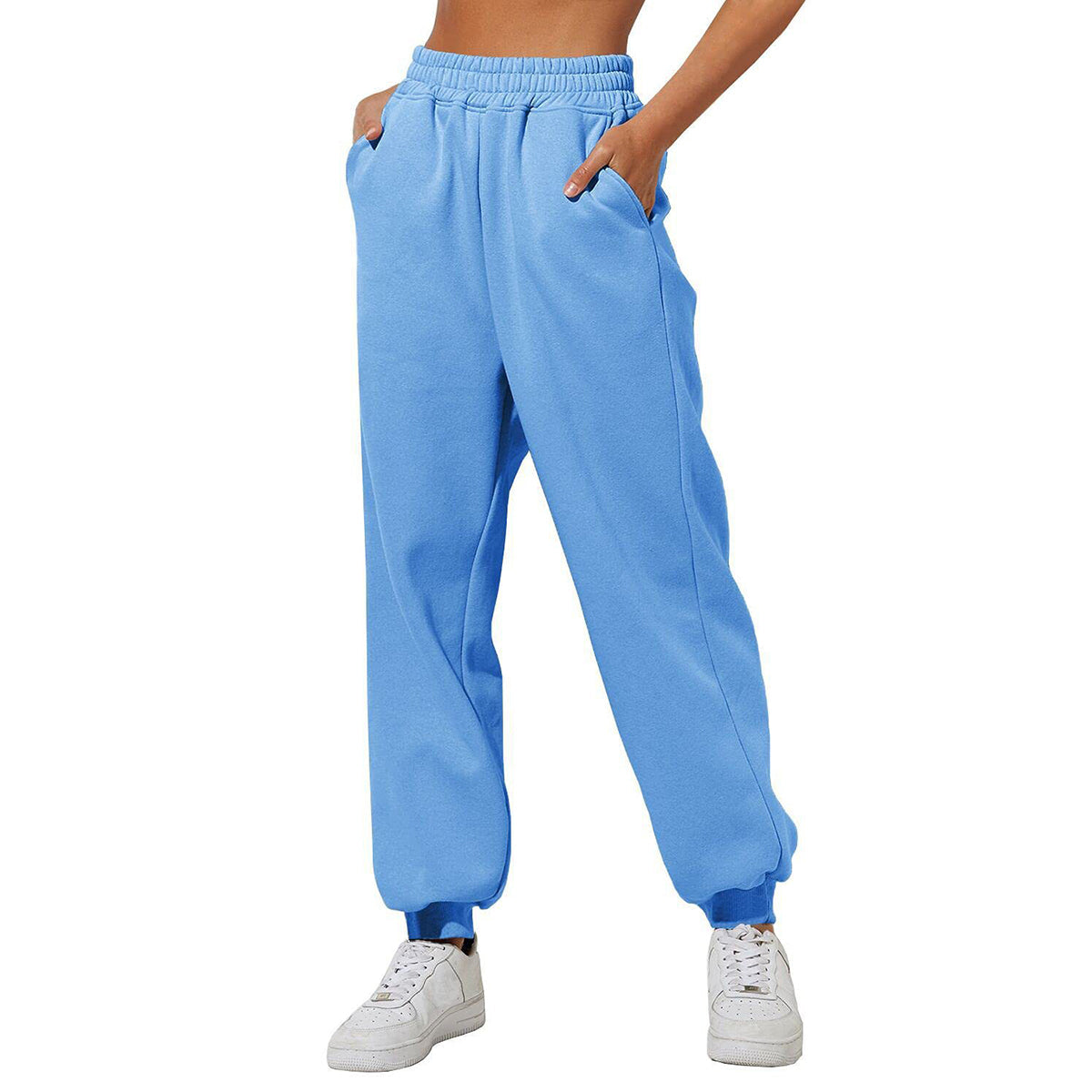 ✨Letzter Tag 69% RABATT✨Damen High Waist Baggy Sweatpants, lässige Jogger mit Taschen