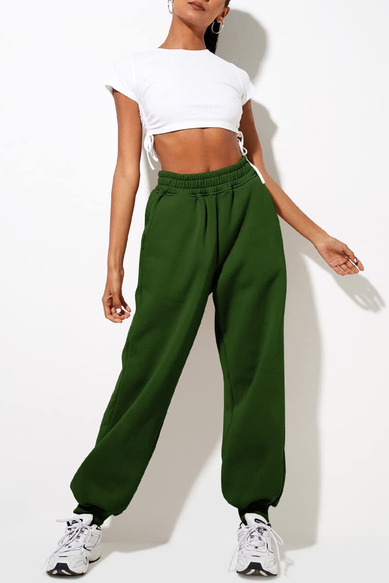 ✨Letzter Tag 69% RABATT✨Damen High Waist Baggy Sweatpants, lässige Jogger mit Taschen