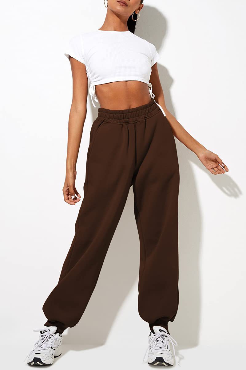 ✨Letzter Tag 69% RABATT✨Damen High Waist Baggy Sweatpants, lässige Jogger mit Taschen