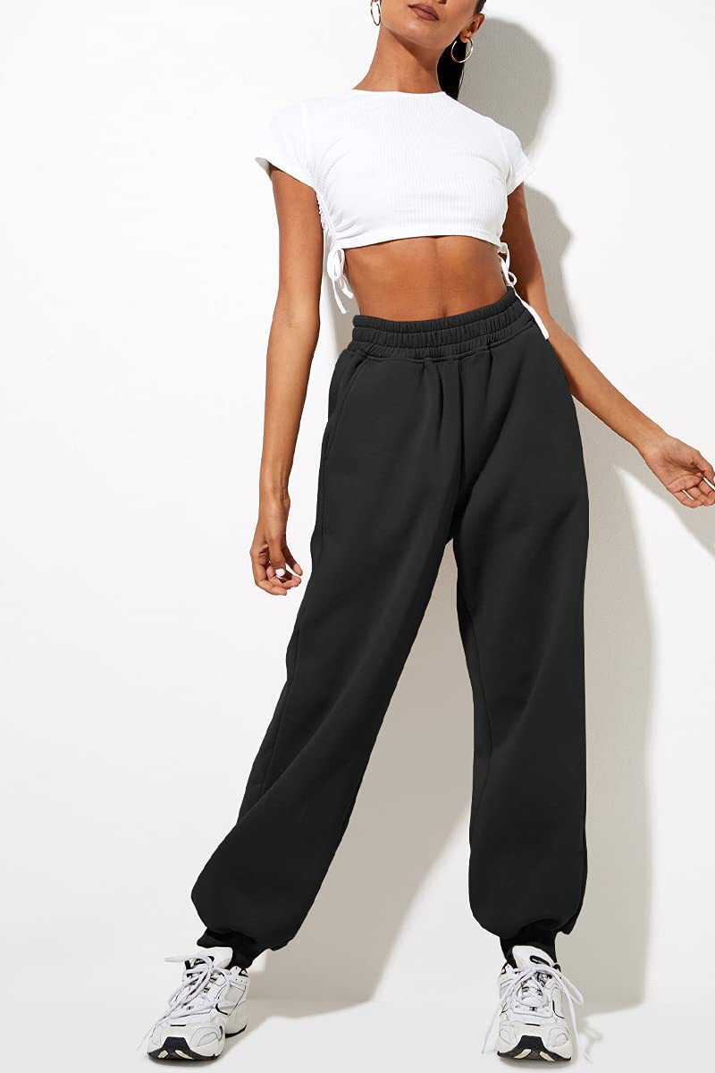 ✨Letzter Tag 69% RABATT✨Damen High Waist Baggy Sweatpants, lässige Jogger mit Taschen