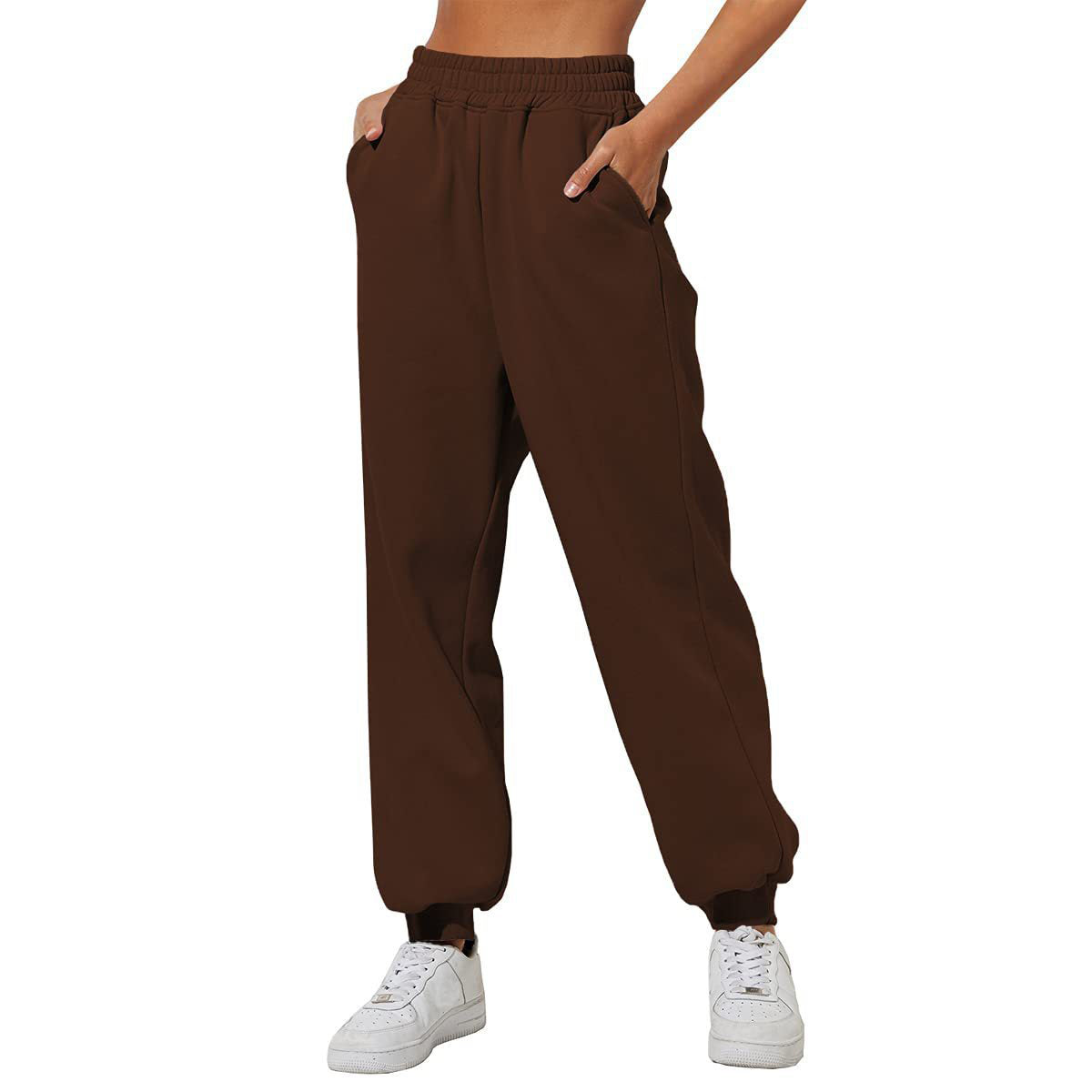 ✨Letzter Tag 69% RABATT✨Damen High Waist Baggy Sweatpants, lässige Jogger mit Taschen