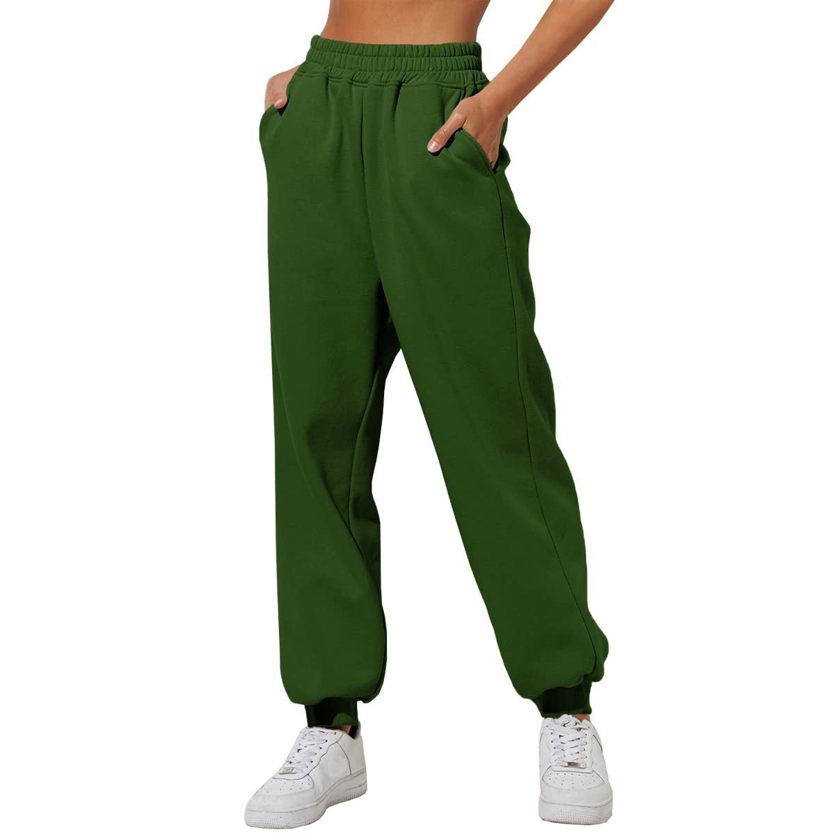 ✨Letzter Tag 69% RABATT✨Damen High Waist Baggy Sweatpants, lässige Jogger mit Taschen