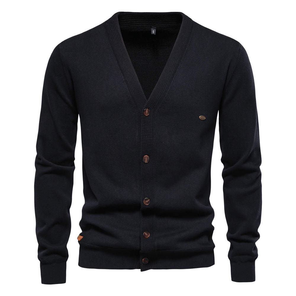 Herren V-Ausschnitt Strickjacke Slim Fit