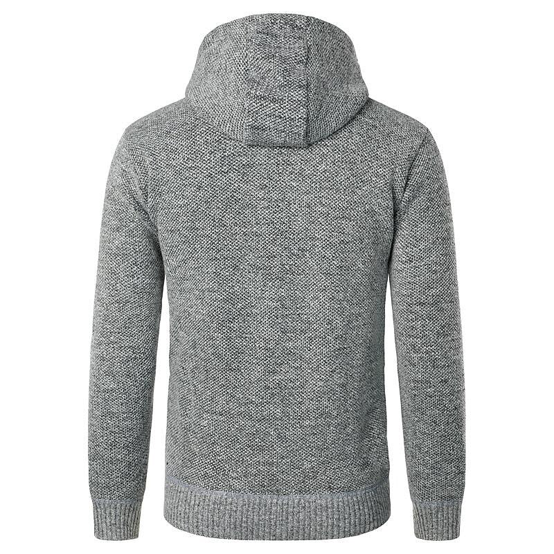 Herren-Fleece-Cardigan mit Steppfutter und Reißverschluss