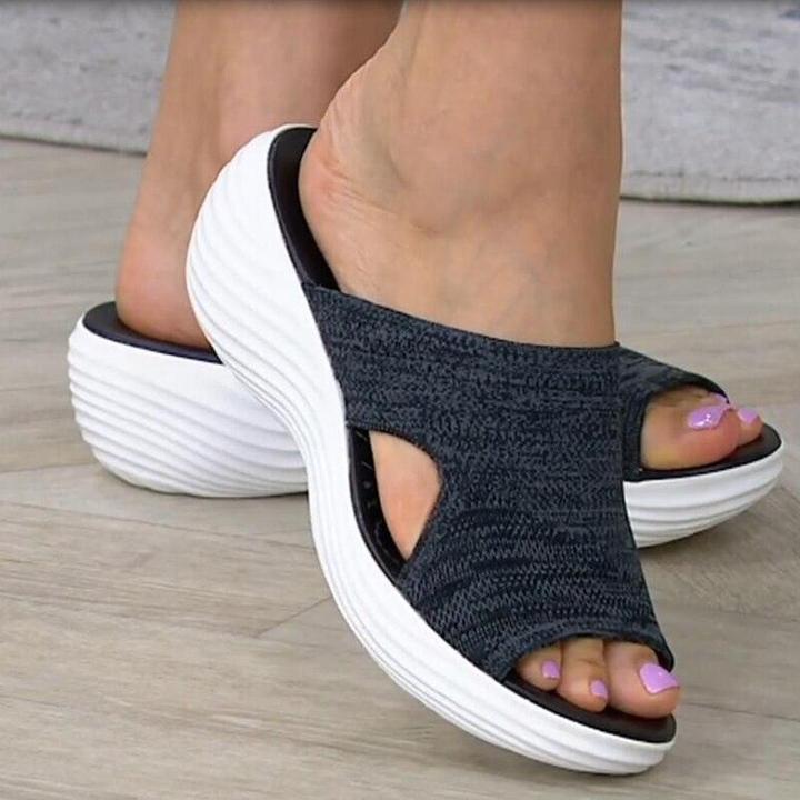Verbesserte orthopädische Slide-Sandalen, gestrickte korrigierende Sportsandalen