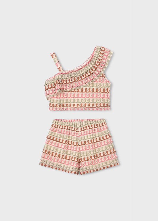 Asymmetric short set girl