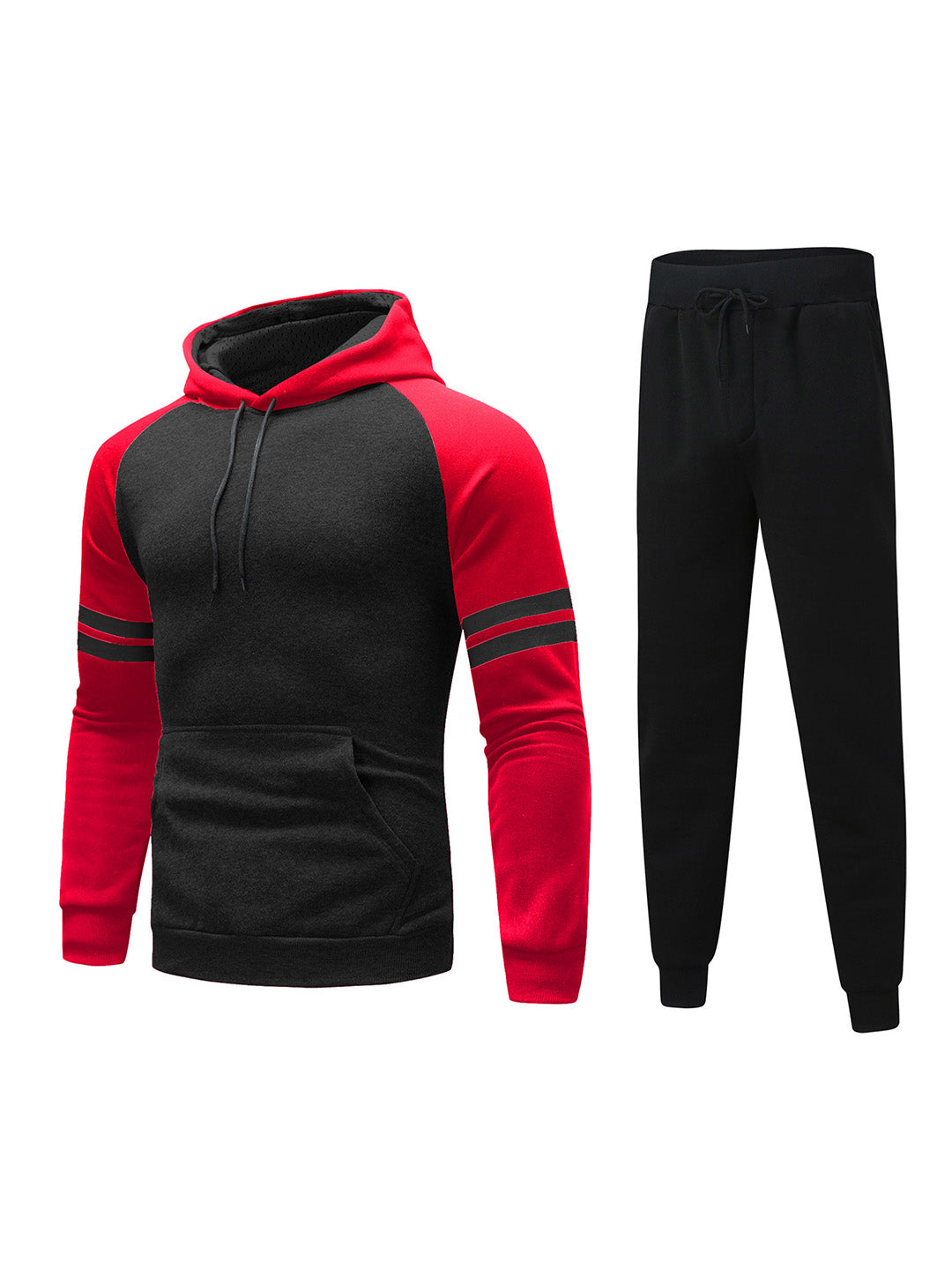 William Pullover mit Farbblock-Streifen und Hose