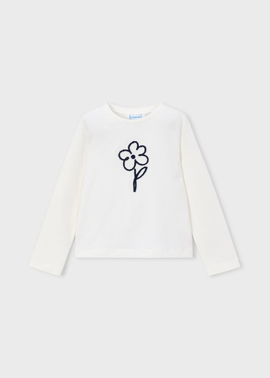 Basic floral T-shirt for girls