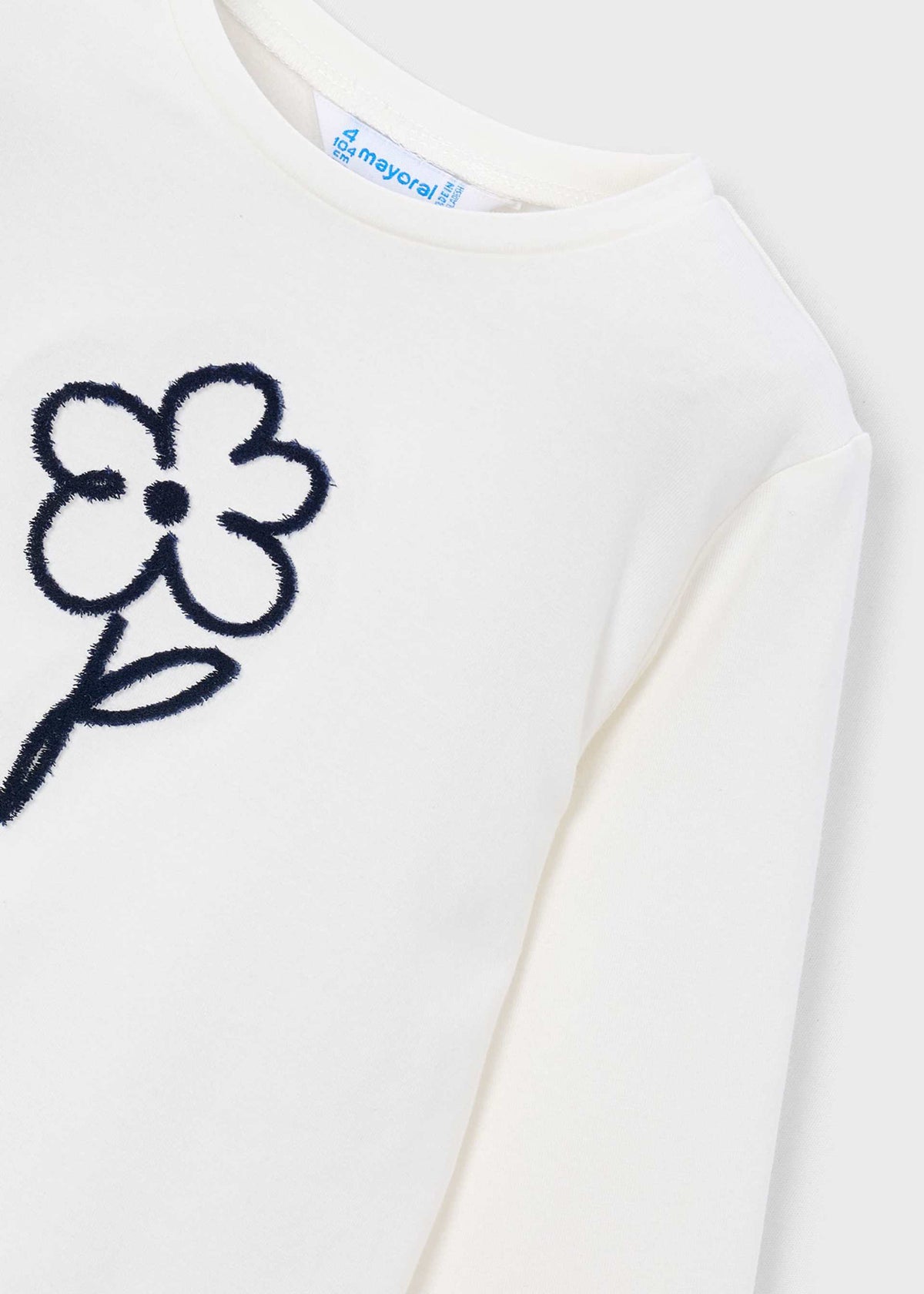 Basic floral T-shirt for girls
