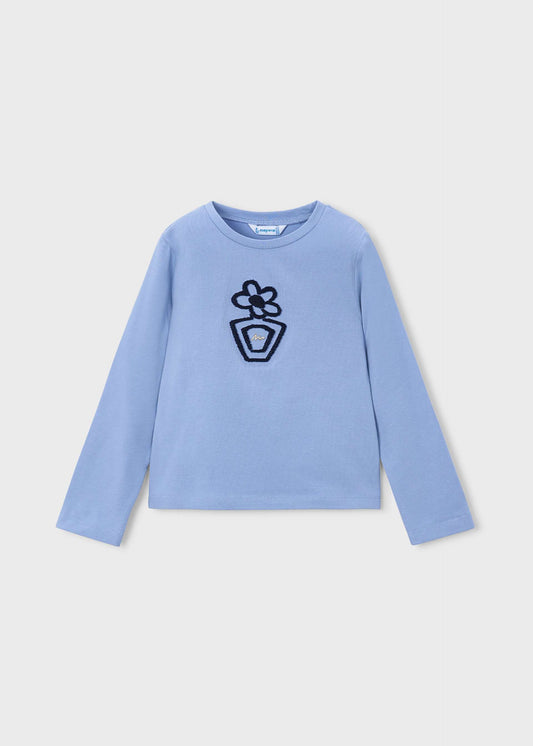 Basic floral T-shirt for girls