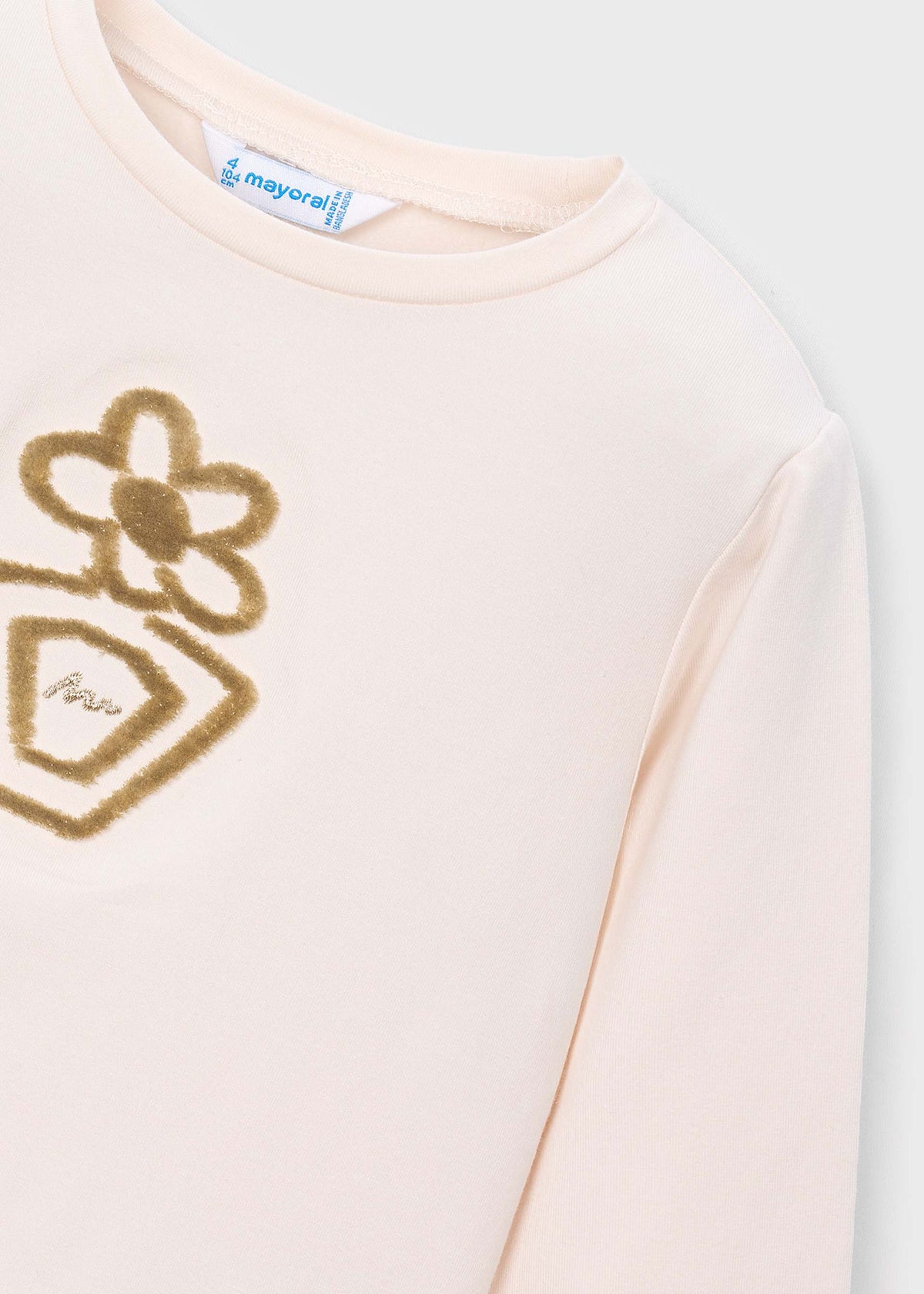 Basic floral T-shirt for girls