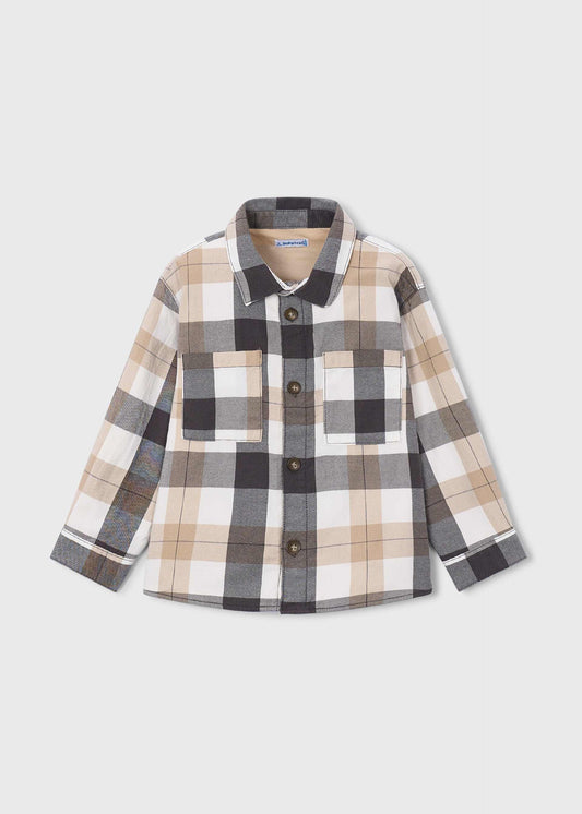 Boy check overshirt