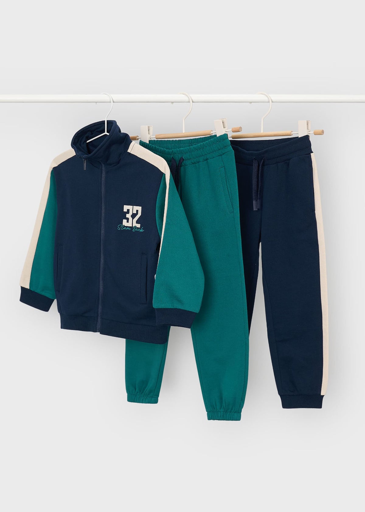 Jungen-Trainingsanzug mit 2 Kontrast-Hosen