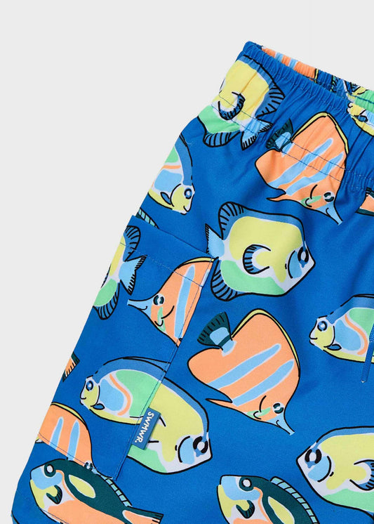 Bermuda-Badeshorts mit Print für Jungen