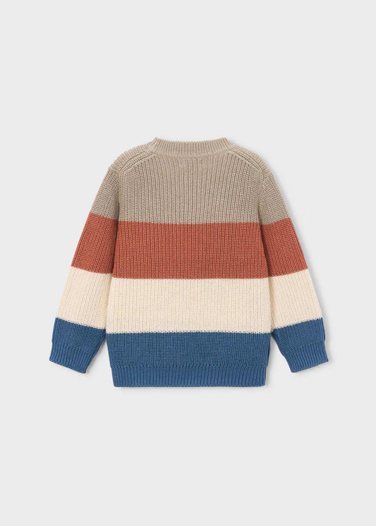 Jungen-Pullover mit Blockstreifen