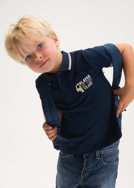 Boys' football polo shirt
