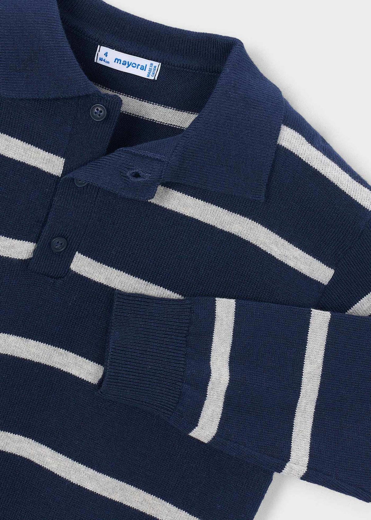 Boys' knitted polo shirt