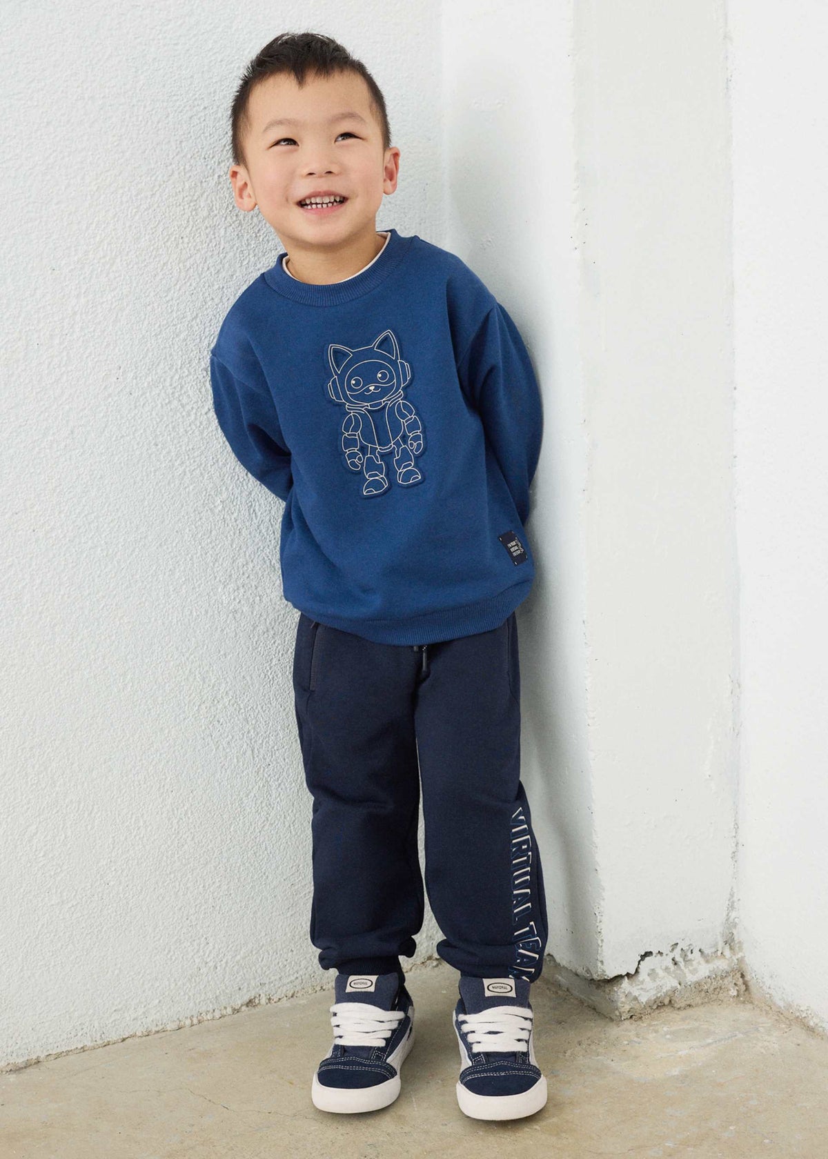 Boys' plain tracksuit bottoms