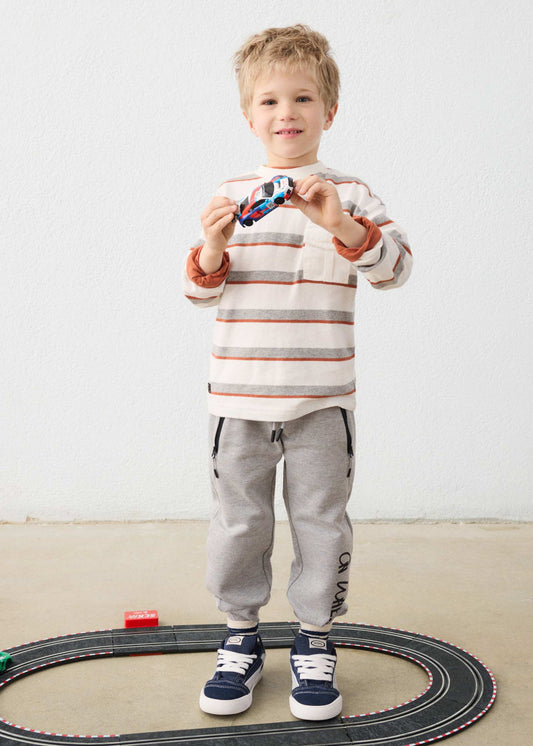 Boys' plain tracksuit bottoms