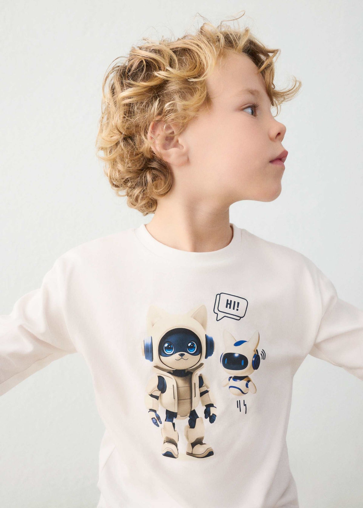 Jungen-T-Shirt mit Roboter-Motiv