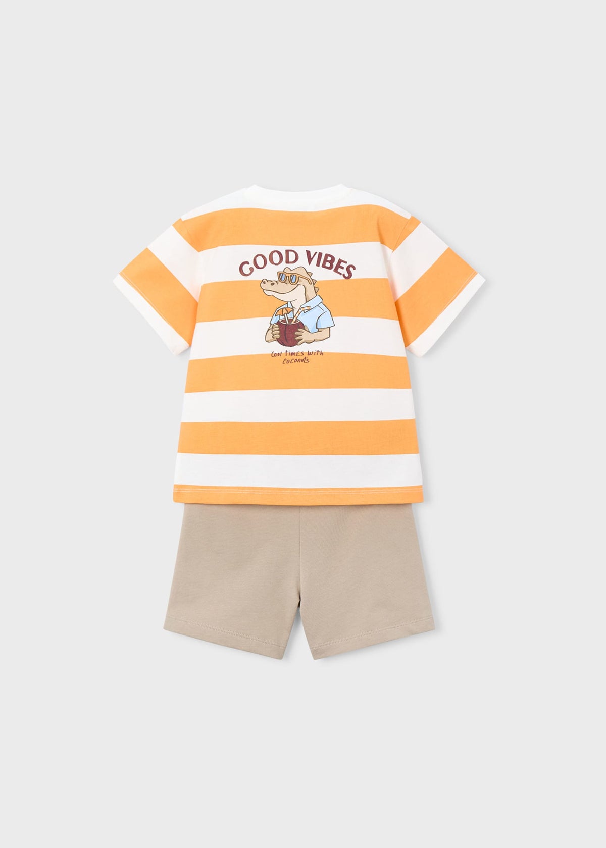 Boys' striped trousers and T-shirt set