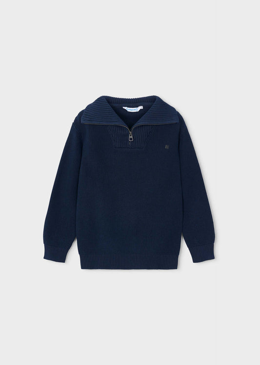 Jungen-Pullover mit Reißverschluss am Kragen