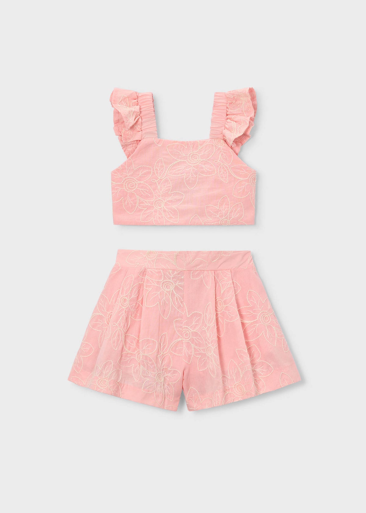 Festliches Set mit Bermuda-Shorts und Rüschen-Oberteil für Mädchen