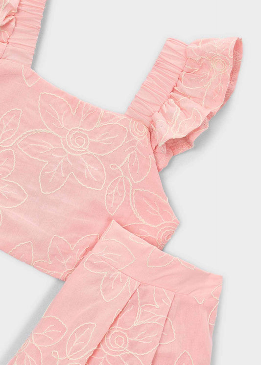 Festliches Set mit Bermuda-Shorts und Rüschen-Oberteil für Mädchen