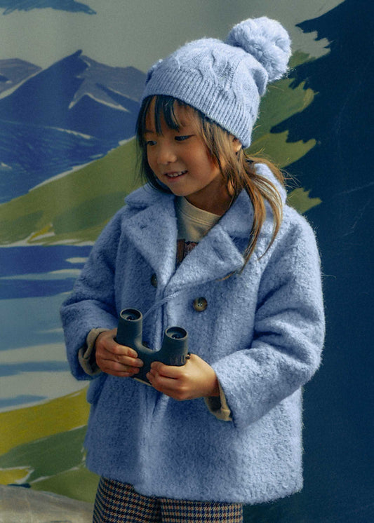Corduroy coat with handbag for girls