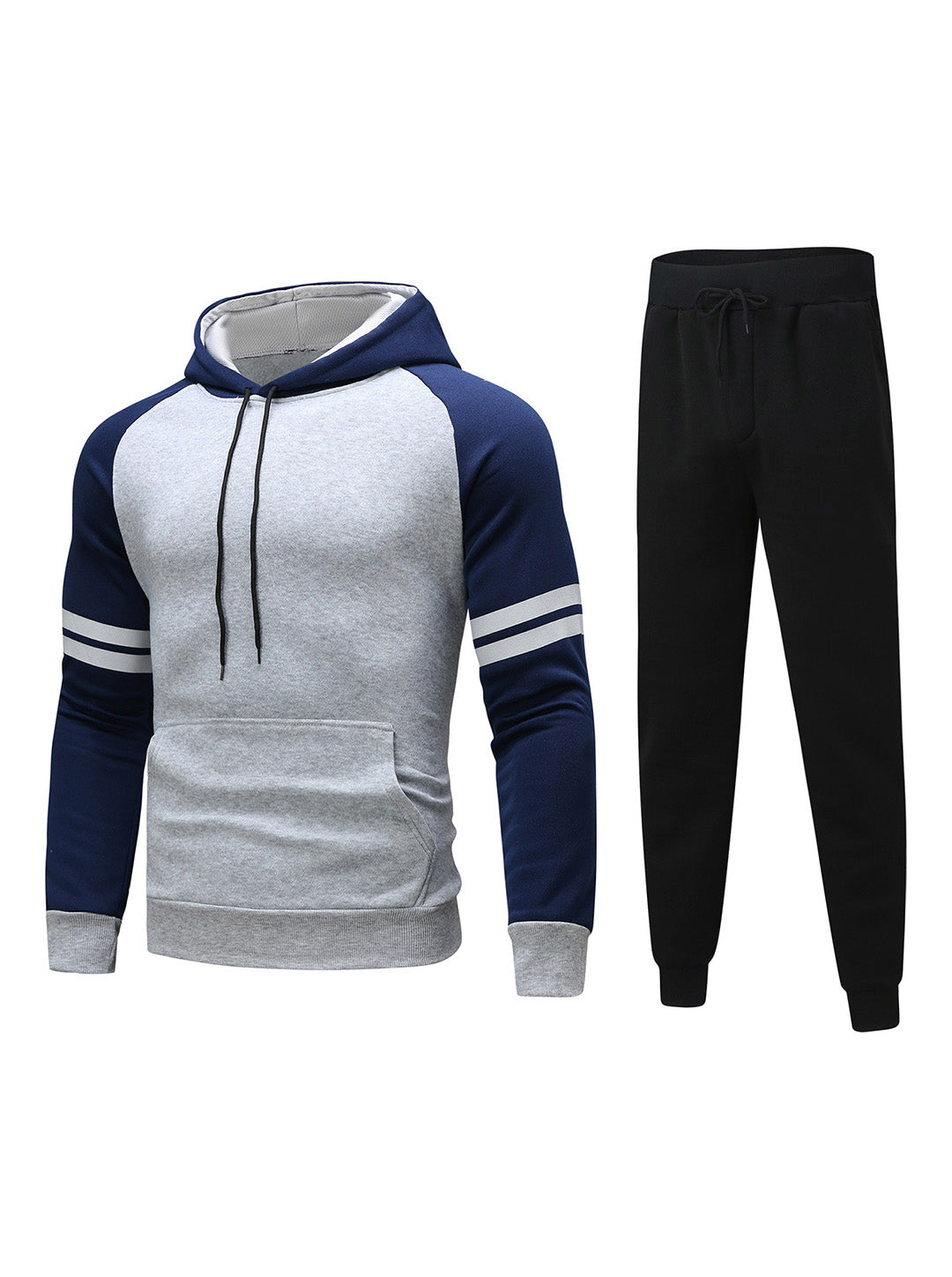 William Pullover mit Farbblock-Streifen und Hose
