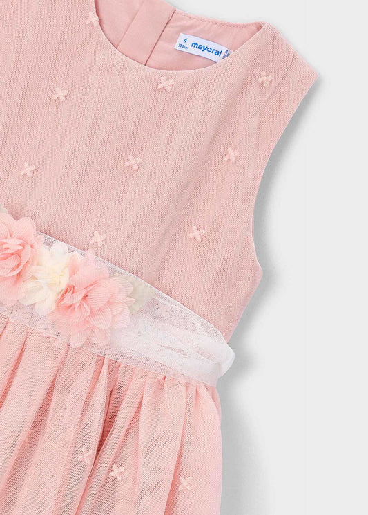 Embroidered formal tulle dress girl
