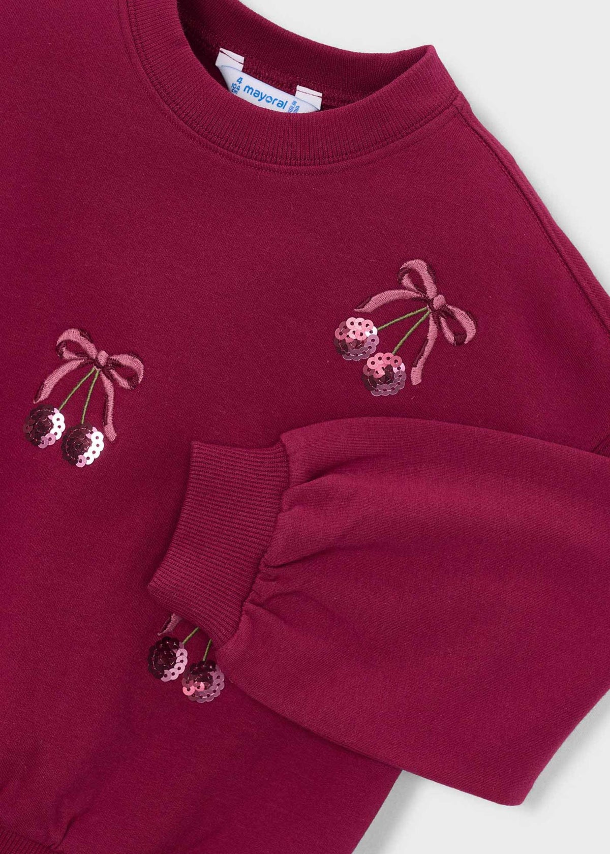Embroidered girls' sweatshirt