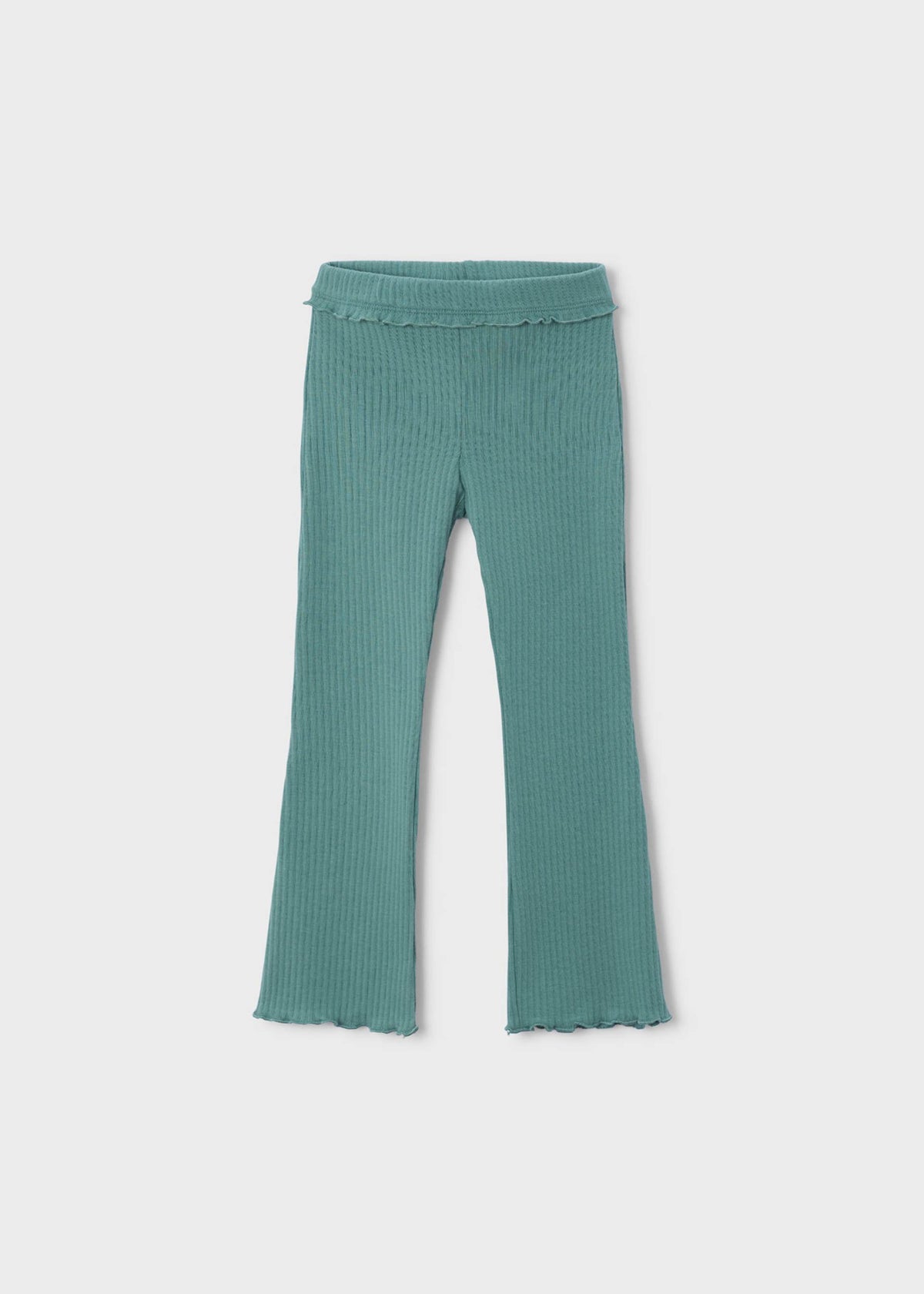 Flared ribbed leggings for girls