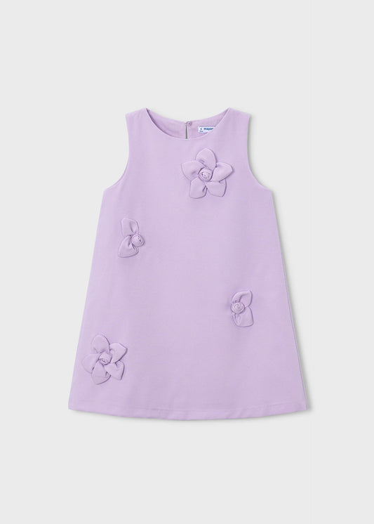 Flower applique formal dress girl