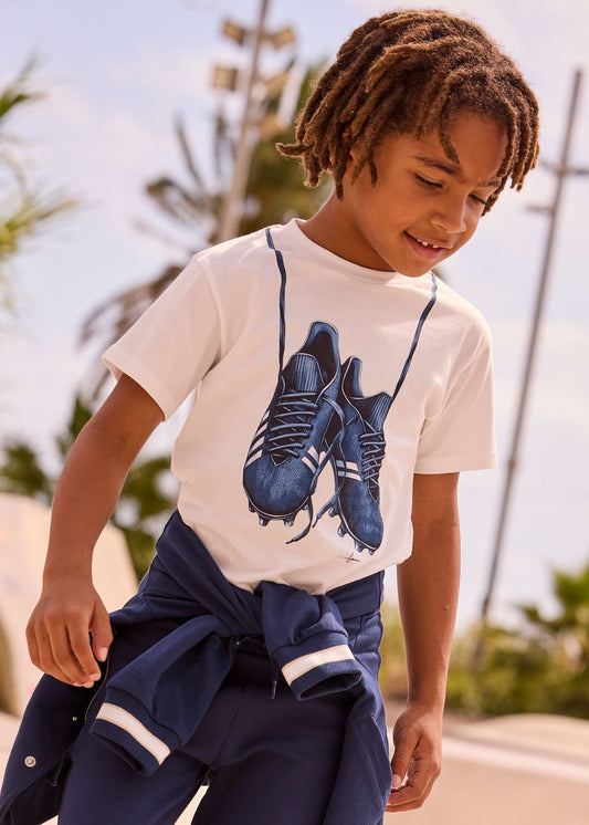 Football boots t-shirt boy