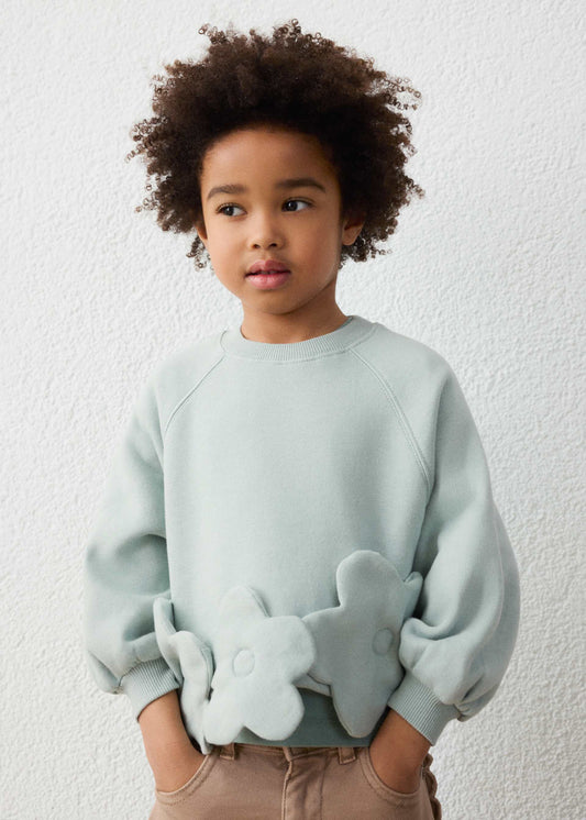 Girl aplique flower jumper