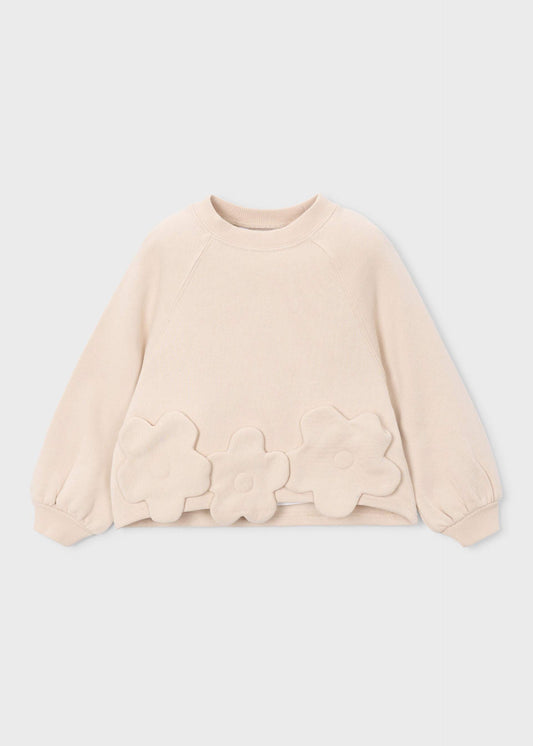 Girl aplique flower jumper