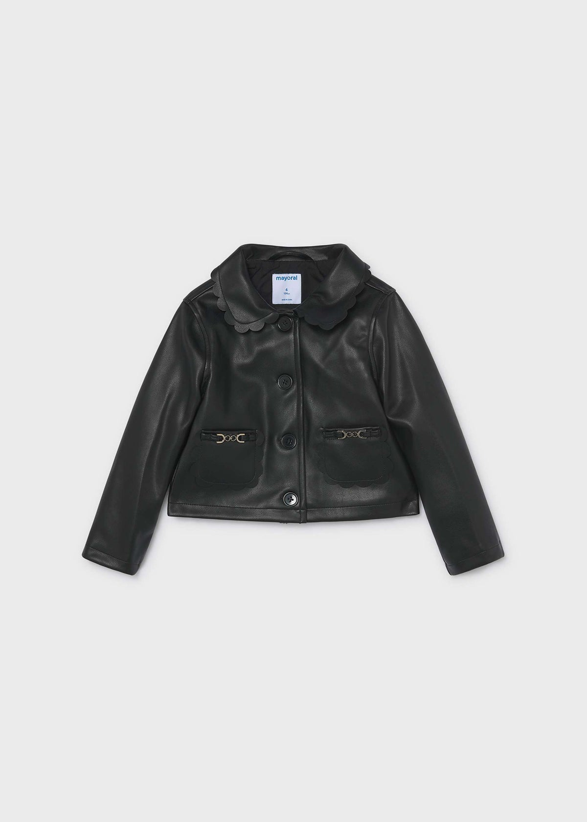 Girl faux leather jacket