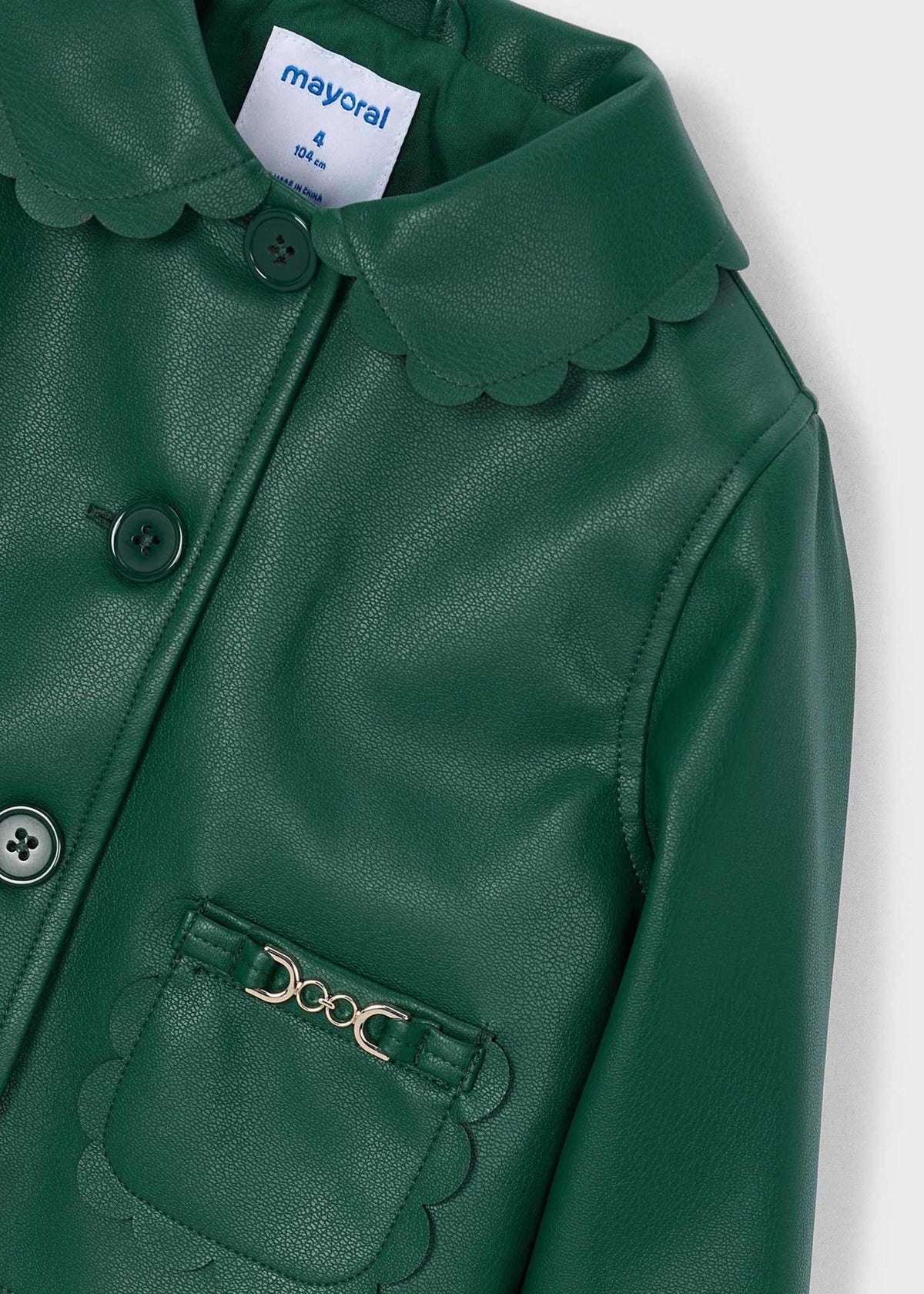 Girl faux leather jacket