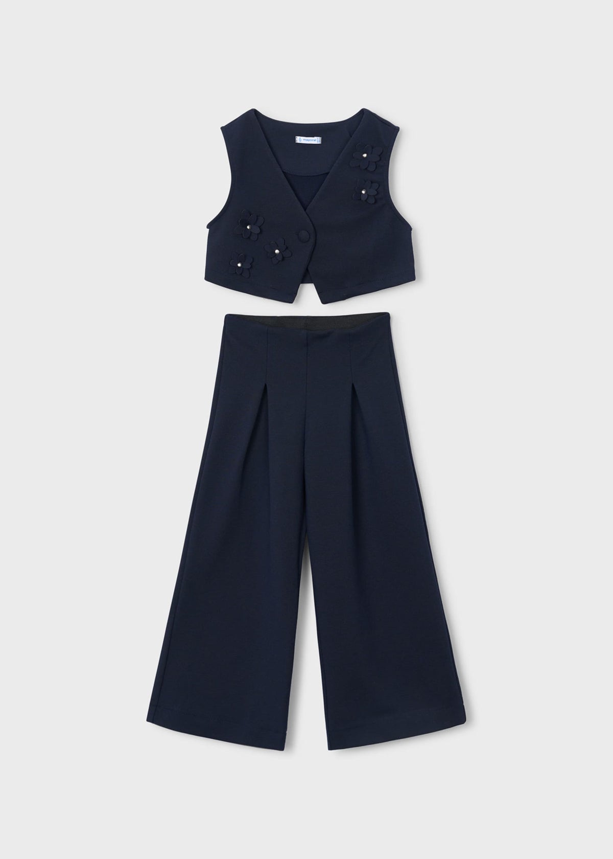 Set aus Hose mit Blumenmuster und Weste für Mädchen