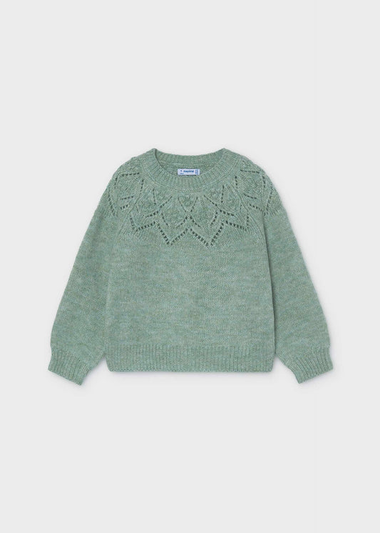 Girl openwork sweater