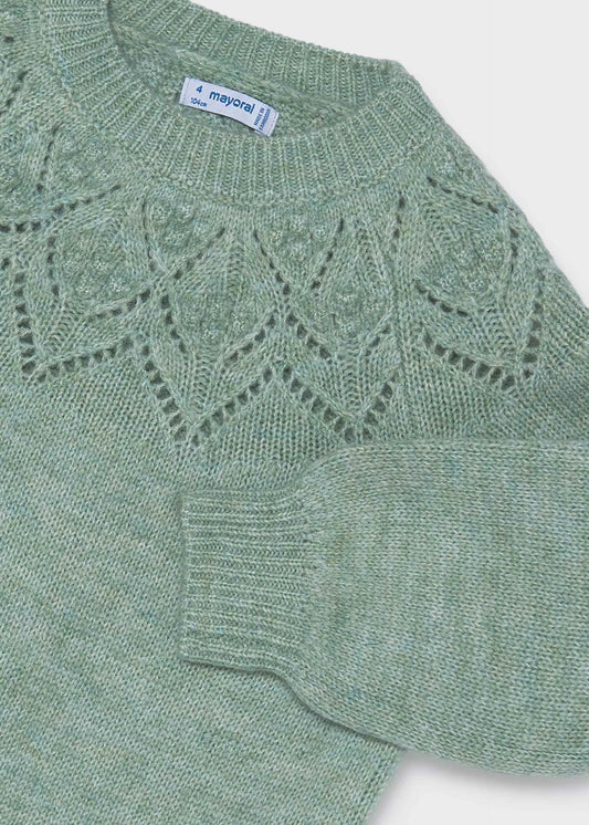 Girl openwork sweater