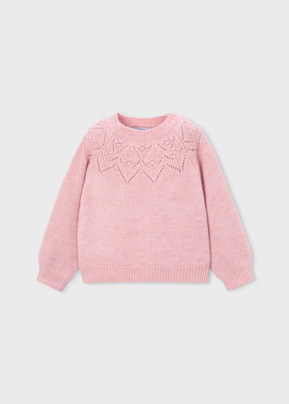 Mädchen-Ajourpullover