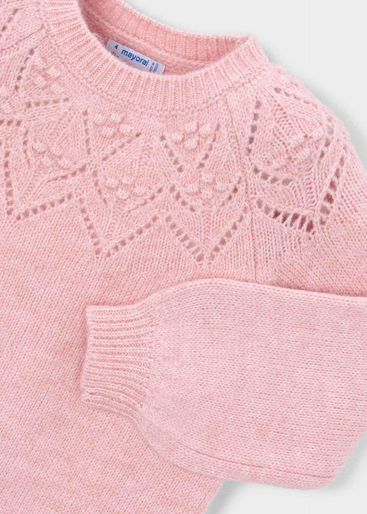 Girl openwork sweater